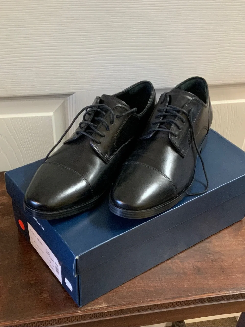 Cole Haan Black Leather Cap-Toe Oxfords. #c23770JAY GRAND CAP OX